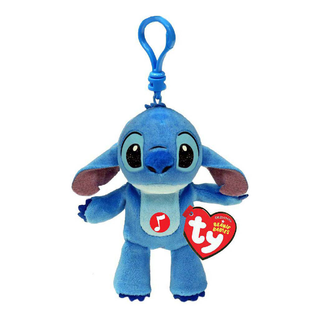Puntada del anillo de llave de Babies Disney Ty Beanie con sonido, 10 cm