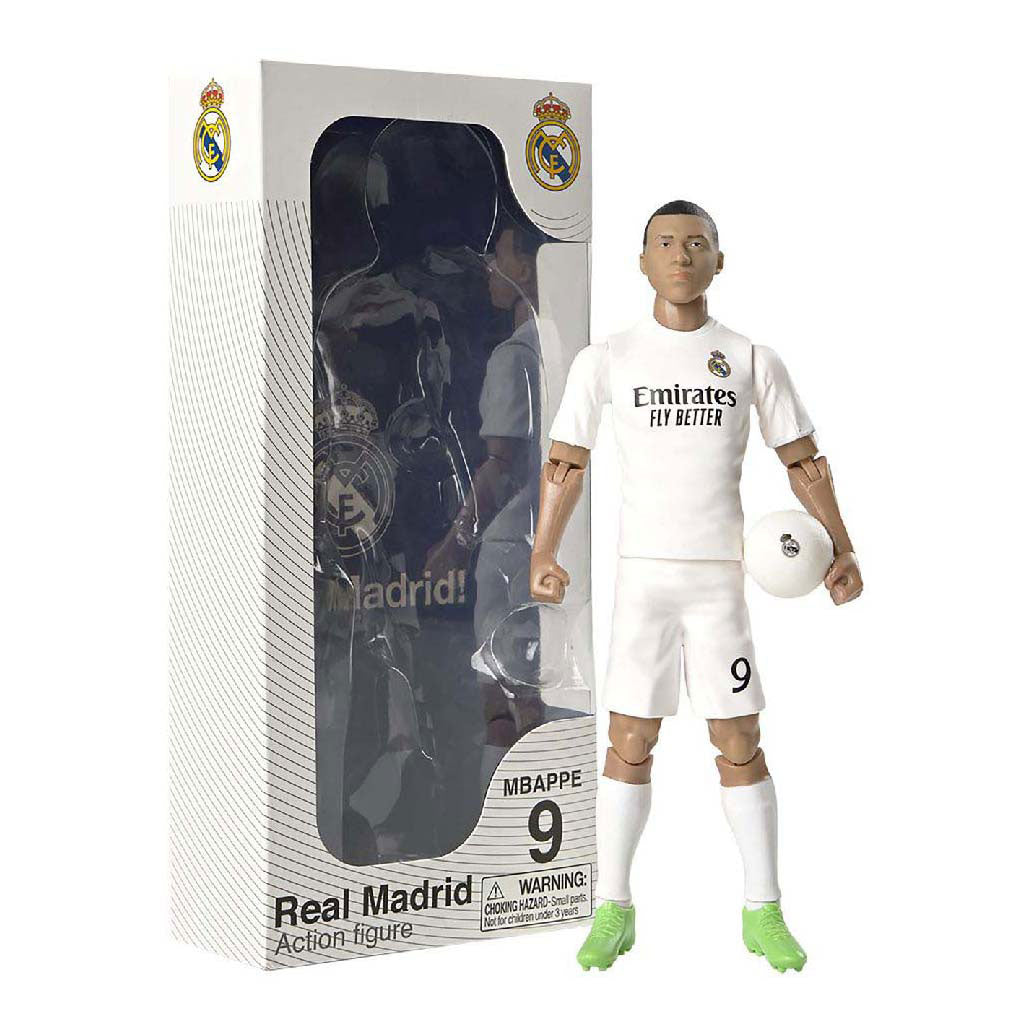 Figura del calcio Real Madrid Kylian Mbappe, 20 cm