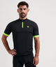 Maglia ciclismo Rogelli core da uomo - maniche corte - nero giallo fluorescente - xl