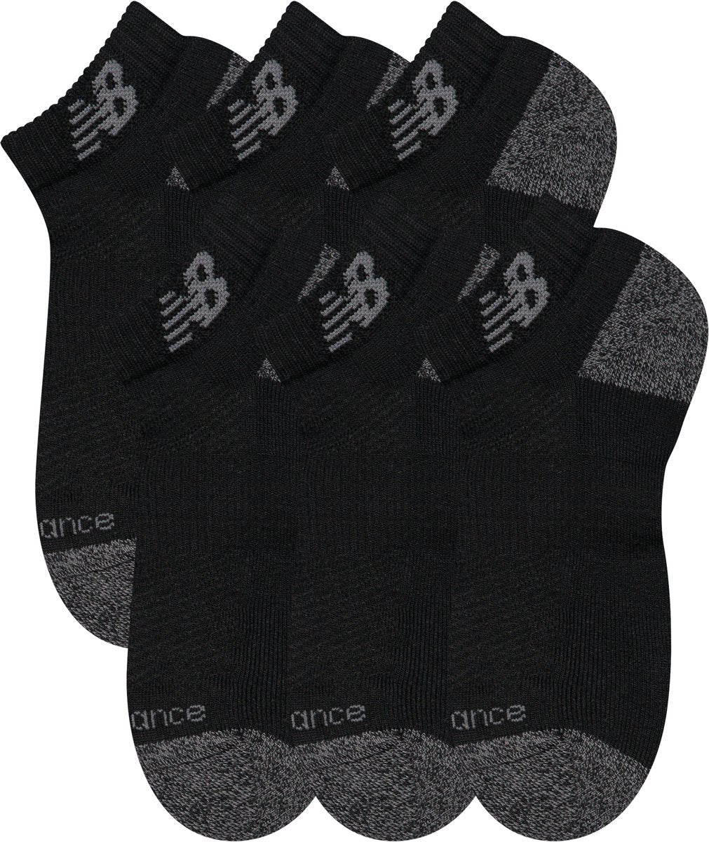 Calzini bassi New Balance Active, confezione da 6 calzini sportivi unisex - neri
