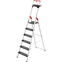 Escalera de tijera hailo l100 topline 6 peldaños