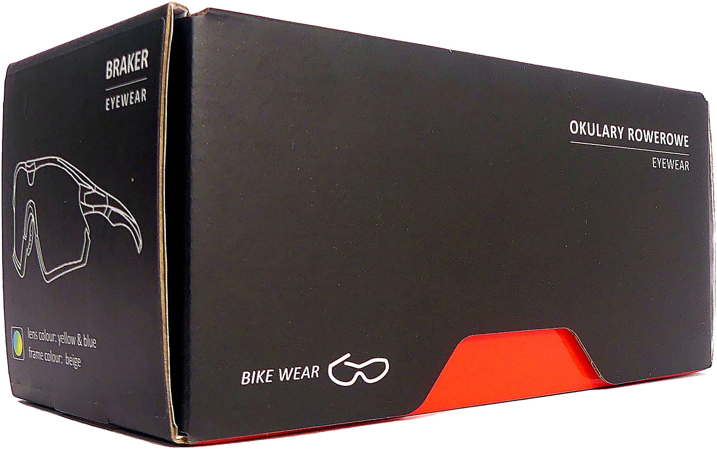 Kross fietsbril braker uv400 verwisselbare lenzen - beige frame