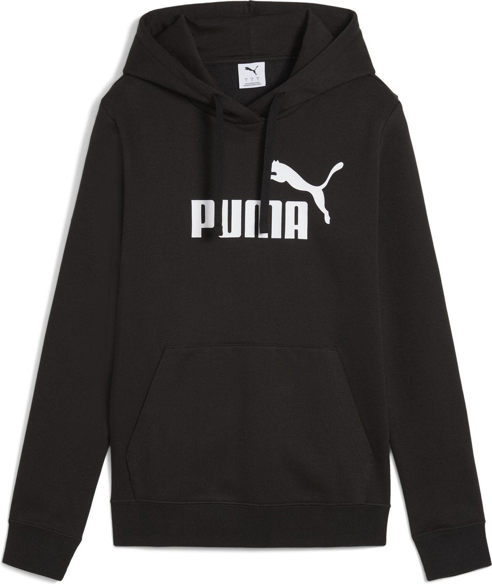 Puma ess n. 1 maglione sportivo da donna con cappuccio e logo FL - nero