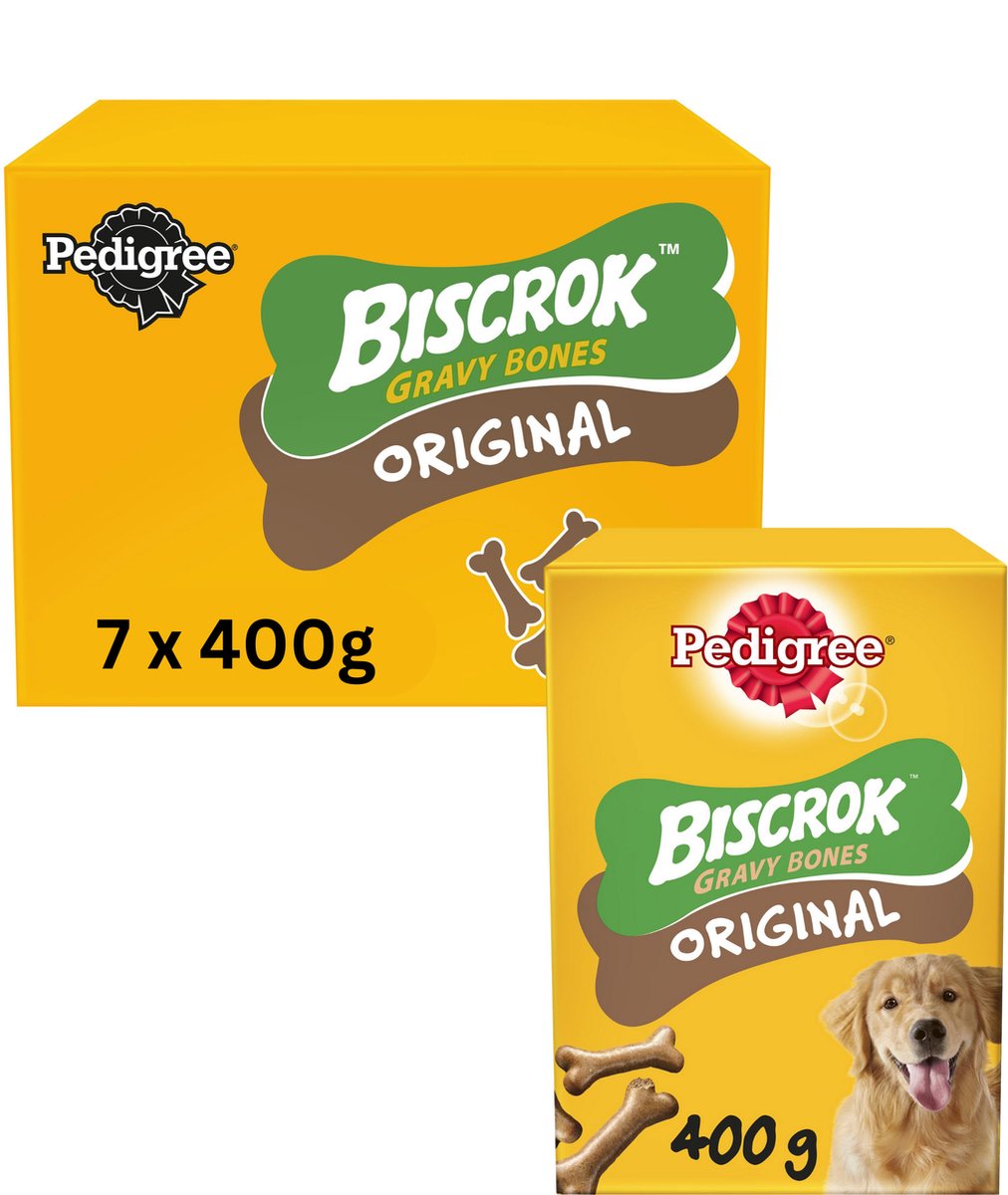 Snacks para perros Pedigree - galletas con huesos en salsa biscrok - 7x400g