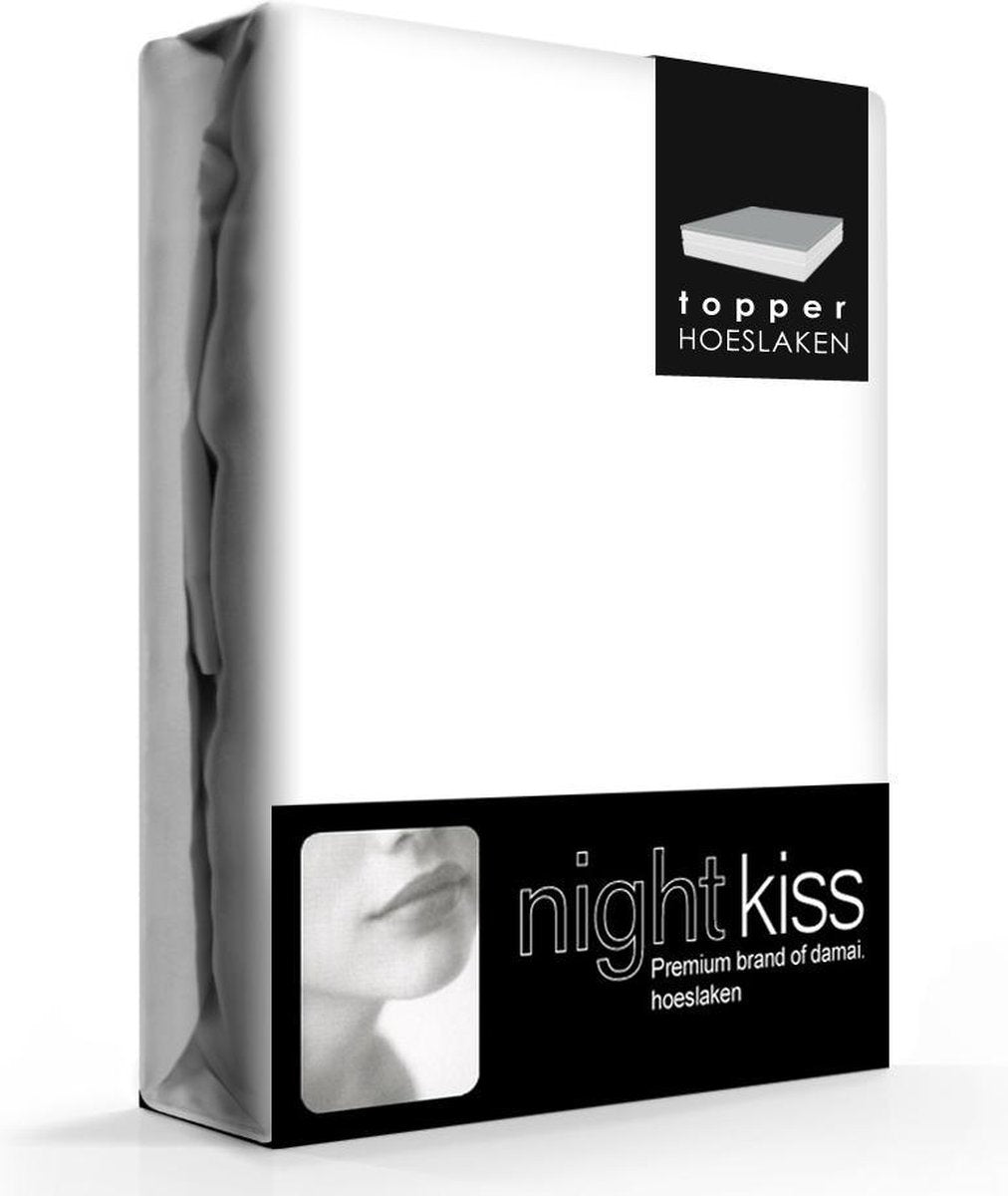Damai nightkiss topper sábana bajera de algodón blanco (15cm)-90 x 200 cm