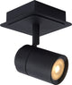 Lucide lennert - faretto da soffitto (plafoniera) bagno - led dimmerabile - gu10 - 1x5w 3000k - ip44 - nero