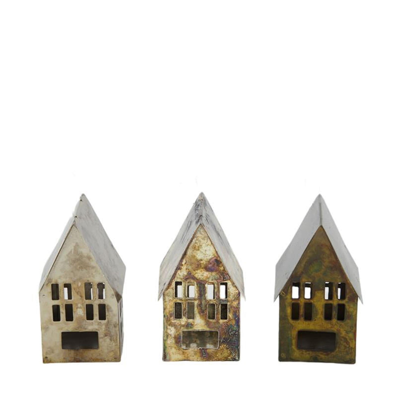 Dijk natural collections deco hanger huisje metaal 7x6x10cm