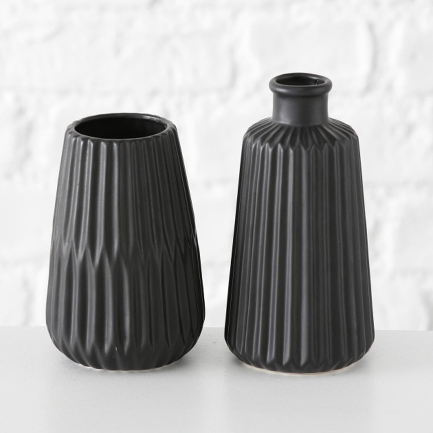 Boltze home vaas esko h17cm zwart