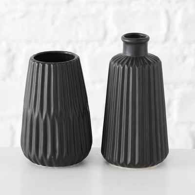 Boltze home jarrón esko h17cm negro