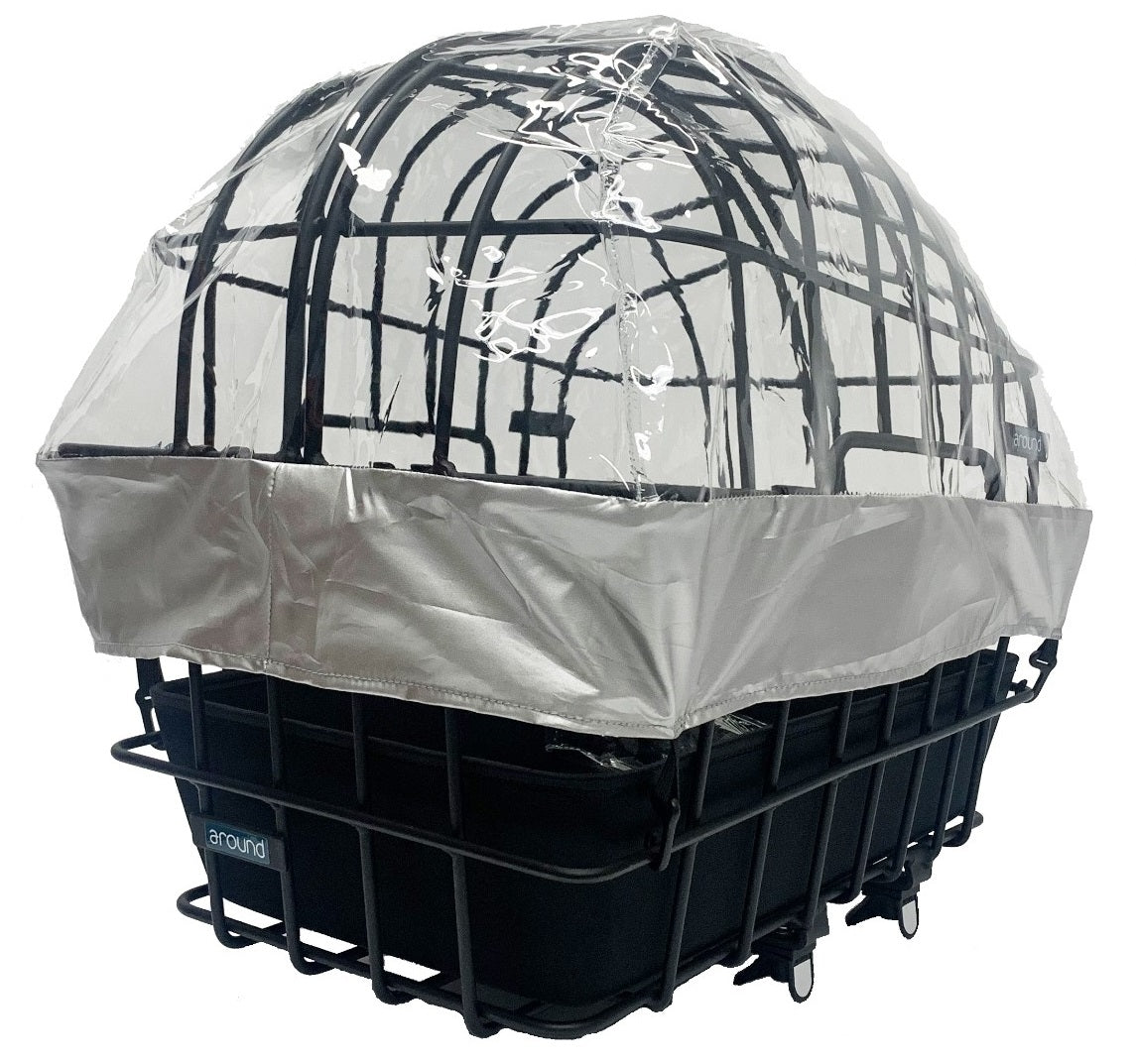 Alrededor de la cubierta de la lluvia para la canasta de bicicletas animales luna xl