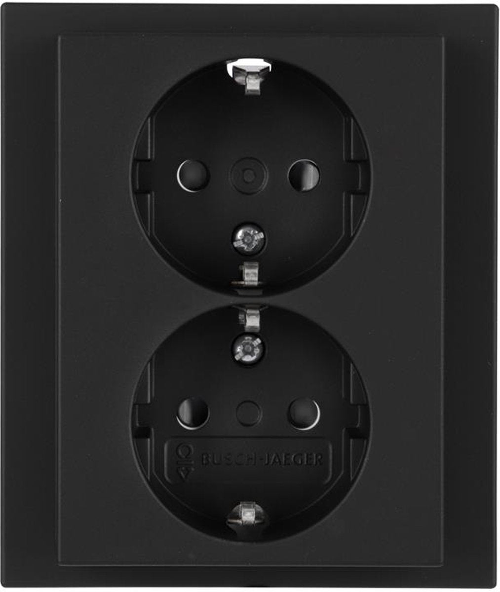 Busch-Jaeger Busch Jaeger Future Presa da incasso lineare, 2x con messa a terra nera