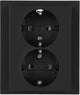 Busch-Jaeger Busch Jaeger Future Presa da incasso lineare, 2x con messa a terra nera