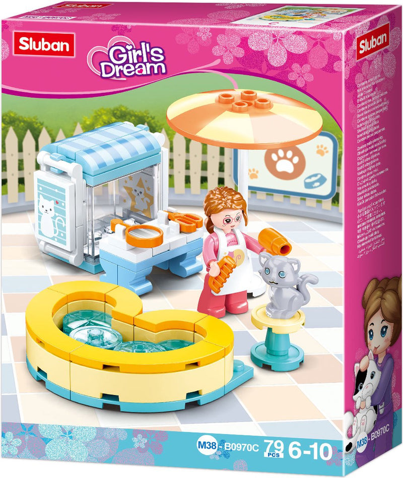 El spa para gatos de ensueño de la niña Sluban (m38-b0970c)