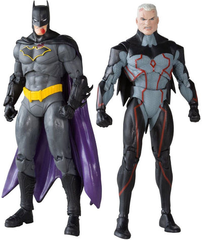 Mcfarlane toys dc collector action figuur pack of 2 omega (unmasked) batman (bloody)(gold label) 18 cm action figuur
