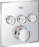 Rubinetto doccia termostatico Grohe Grohtherm SmartControl - miscelatore da incasso - con deviatore - quadrato - cromo