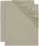 Jollein - lenzuolo con angoli jersey 60x120 cm - culla, lettino, lettino - verde oliva - 2 pezzi
