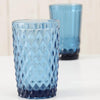 Boltze home bicchieri da bere blu h13cm scatola da 6 pz