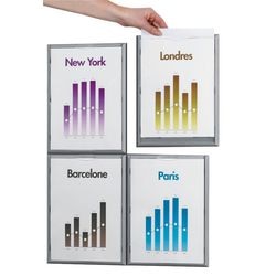 Portadocumenti da parete paperflow formato A4 grigio