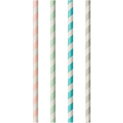 Pajitas de papel Papstar 20 cm surtido de colores