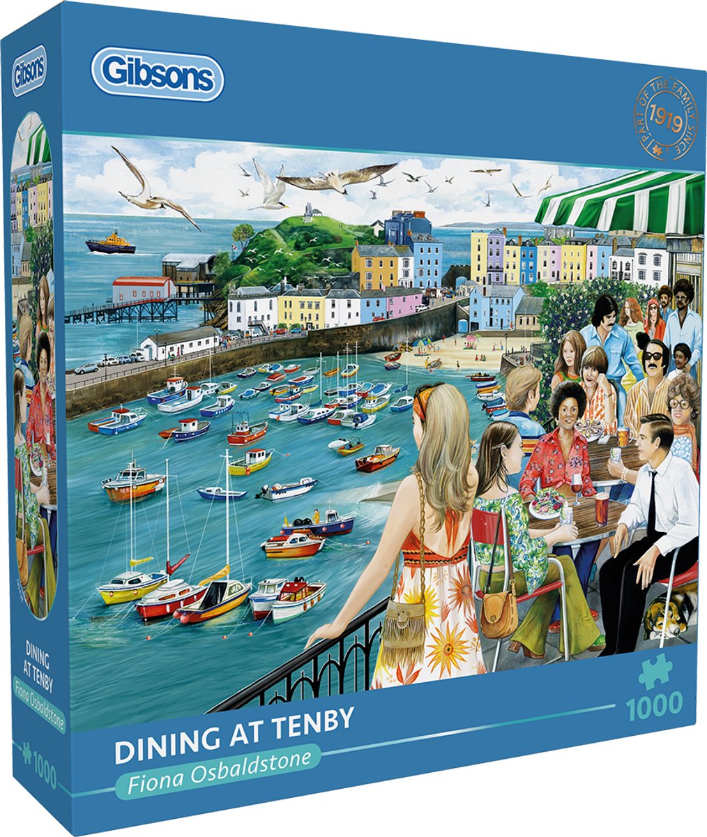 Gibsons - dining at tenby (di fiona osbaldstone) - 1000 pezzi 68×49 cm (l×a) - puzzle per adulti