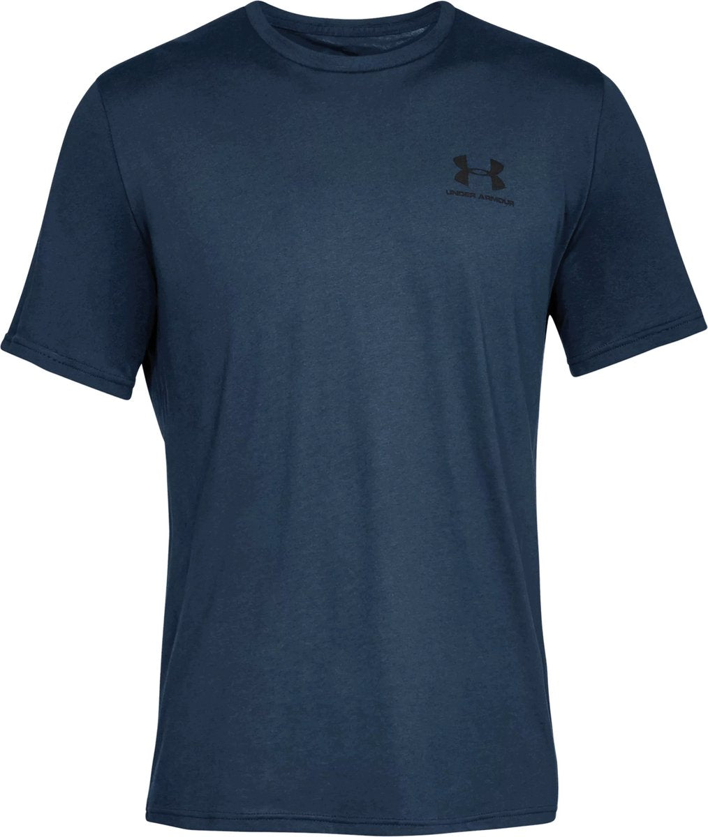 Maglia sportiva da uomo Under Armour UA M Sportstyle LC SS-Blu - Academy - Nera