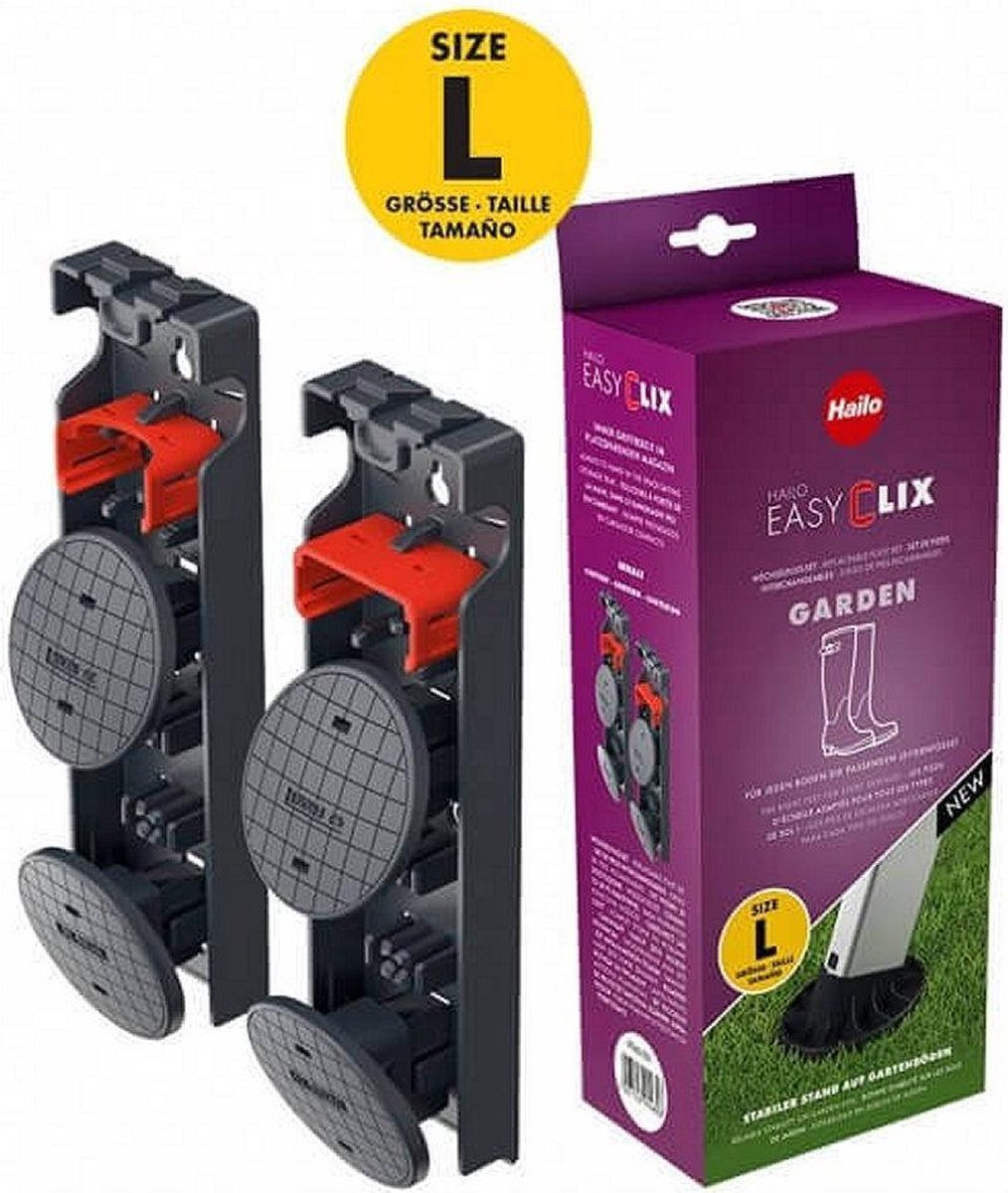 Hailo Hailo Ladder Reemplazo de pies Set EasyClix Garden Tamaño l 9948-001