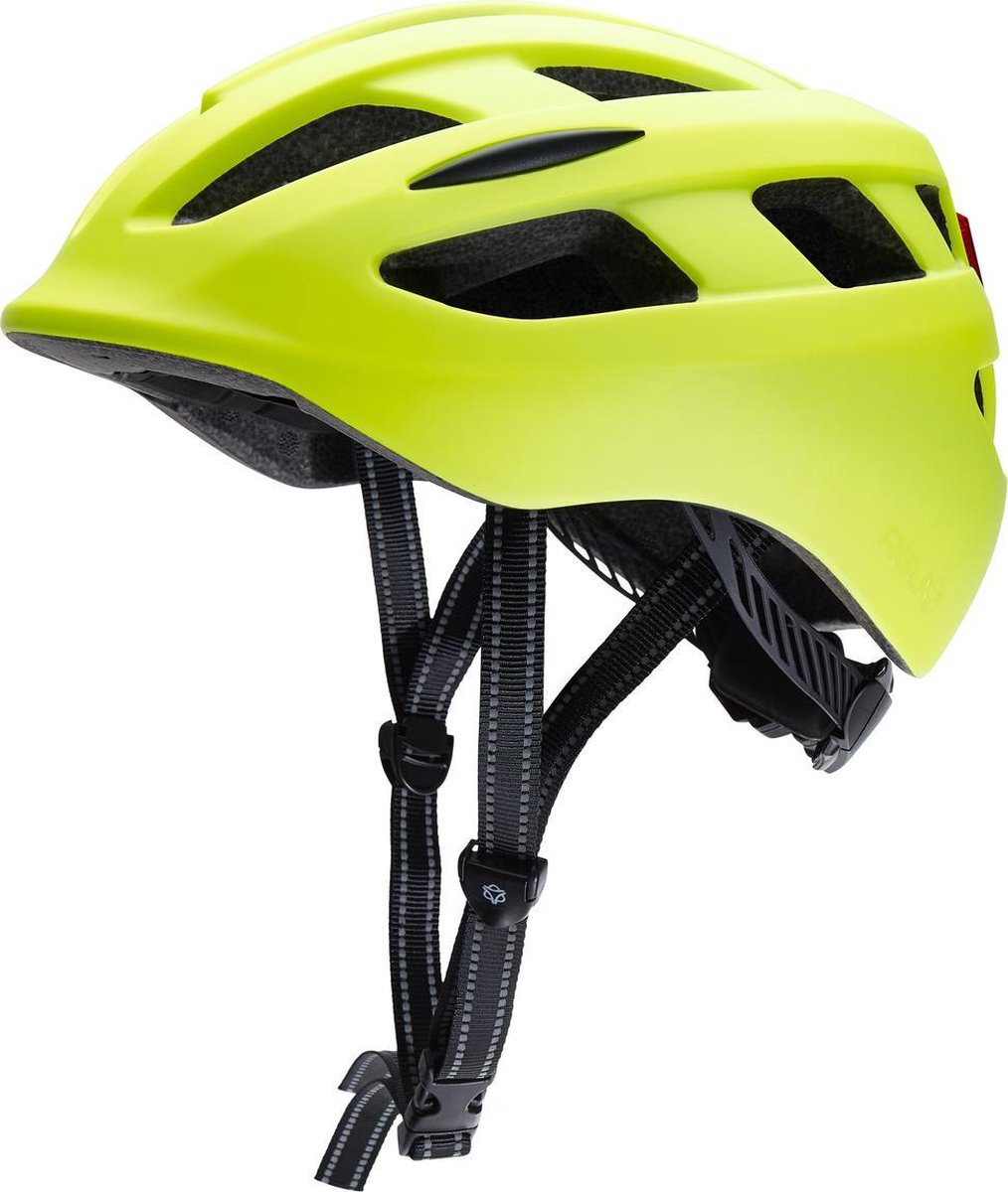 Casco da bicicletta Agu Civick - giallo fluorescente - L XL - incl. Luce LED