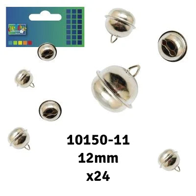 Vaessen creative • bolle con occhio argento 12mm 24pz