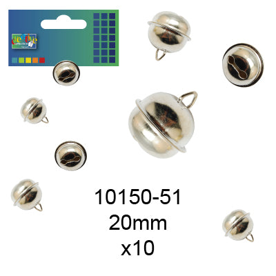 Vaessen creative • bolle con occhio argento 20mm 10pz
