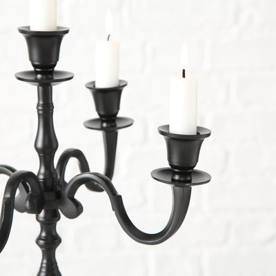 Boltze candeliere domestico h40cm alluminio nero a 5 bracci