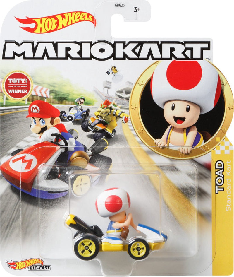 Auto da corsa Hot Wheels Mario Kart Toad Junior 1:64 pressofuso