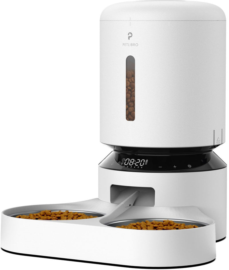 Petlibro comedero doble automático granary - comedero para gatos - 5 l - blanco