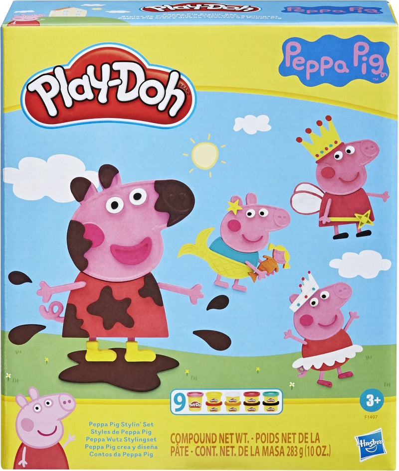 Set da gioco Play-doh Peppa Pig Styling - argilla da modellare - inclusi 9 vasetti