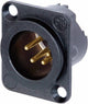 Neutrik nc4md-lx-b conector xlr enchufe de brida, contactos rectos número de pines: 4 negro 1 pieza(s)