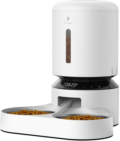 Petlibro comedero doble automático granary - comedero para gatos - 5 l - blanco