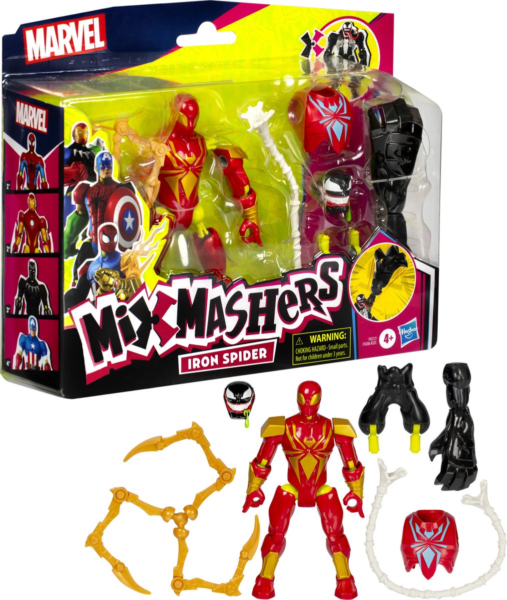 Hasbro mixmashers spider-man iron spider deluxe - figura de acción - marvel
