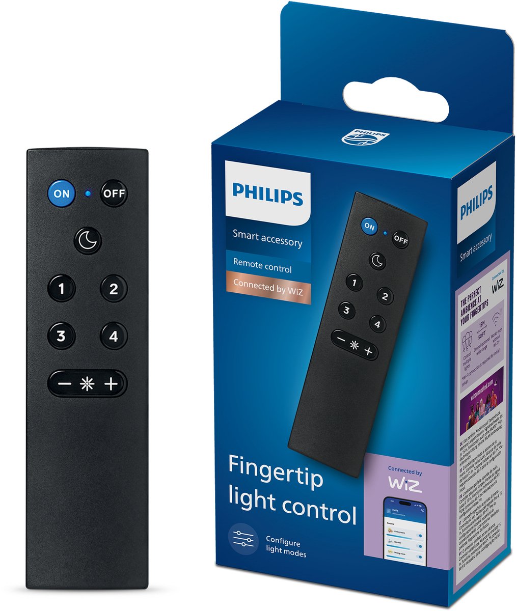 Philips Lighting Philips Smart Lighting - Control remoto - Controle fácilmente su iluminación inteligente sin una aplicación - Funciona con pilas - Negro