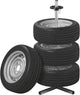 Proplus velgenstandaard - bandenstandaard - bandbreedte tot 225 mm - wielboom - bandenrek - voor 4 banden - aluminium - voor gangbare autovelgen - draagvermogen 100 kg