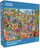 Puzzle Gibsons giardino riciclato 1000 pezzi paesaggio colorato.