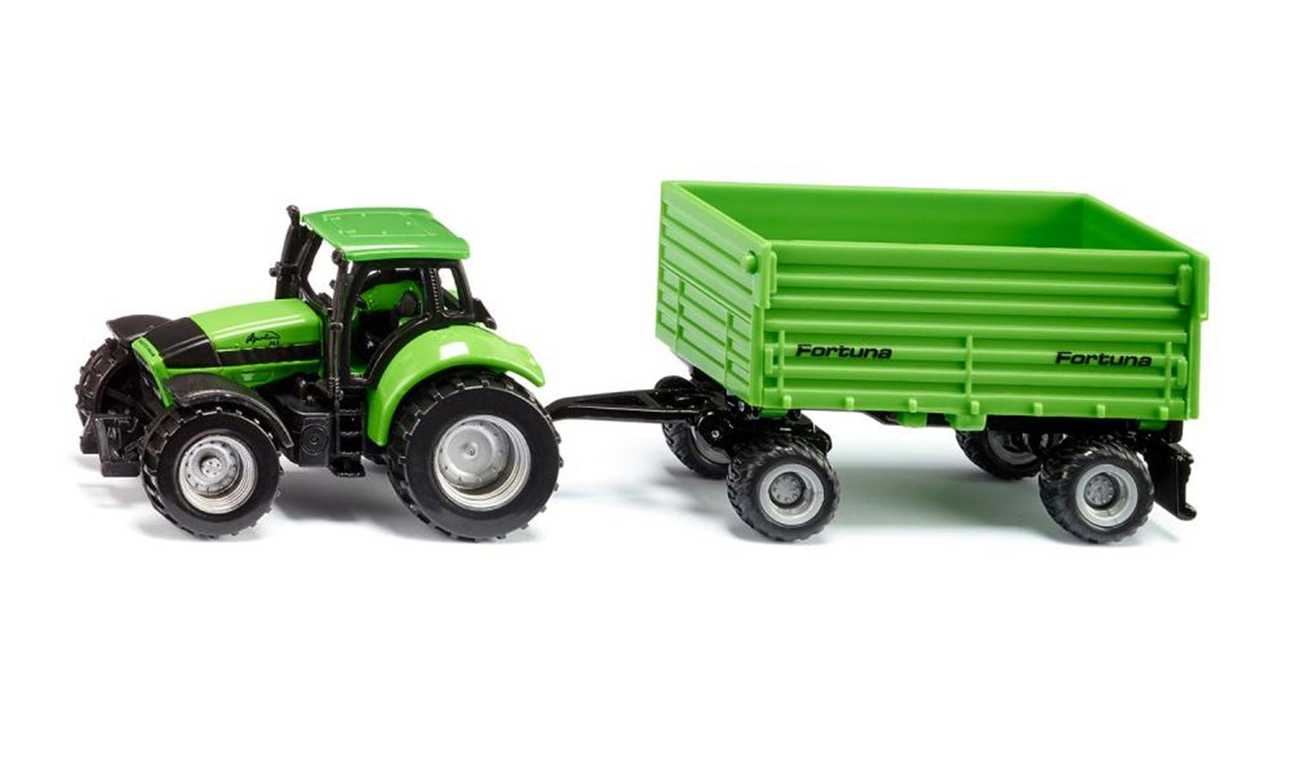 Siku deutz-fahr con rimorchio a 2 assi