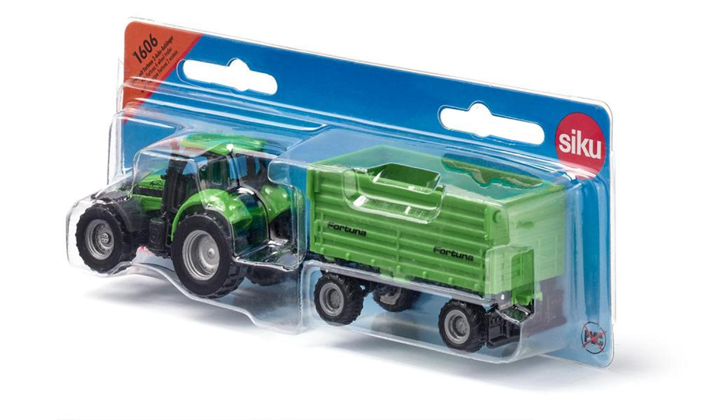 Siku deutz-fahr con rimorchio a 2 assi