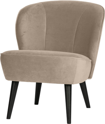 Poltrona Sara Woood - velluto - kaki - 59x71x70