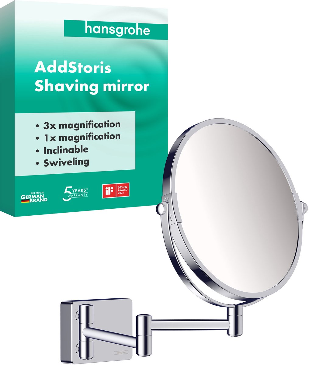 Specchio ingranditore Hansgrohe Addstoris cromato