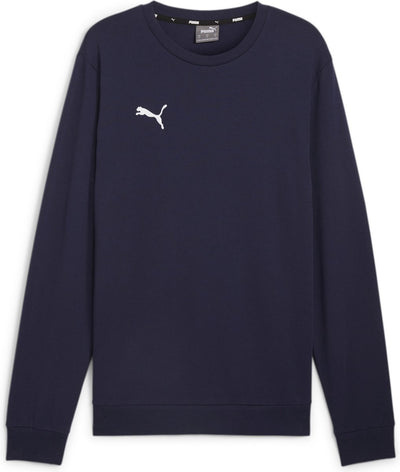 Puma teamgoal casuals sudadera deportiva con cuello redondo para hombre - azul marino-blanco