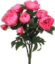 Decoraciones de mica ramo de flores artificiales peonía fucsia - fucsia - 55 cm - flores decorativas - flores artificiales