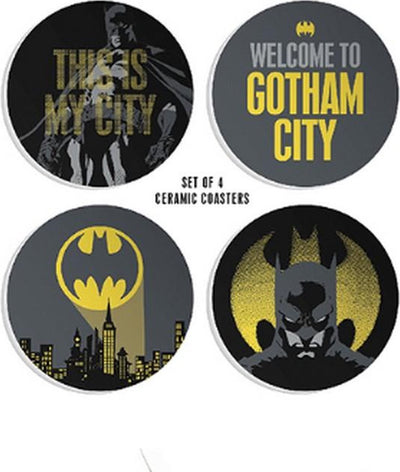 Half Moon Bay DC Comics - set of 4 Gotham City ceramic coasters