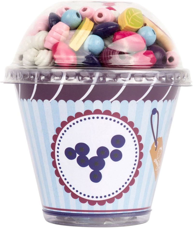 Piccole piede - Gioielli per perle di legno fanno cupcake