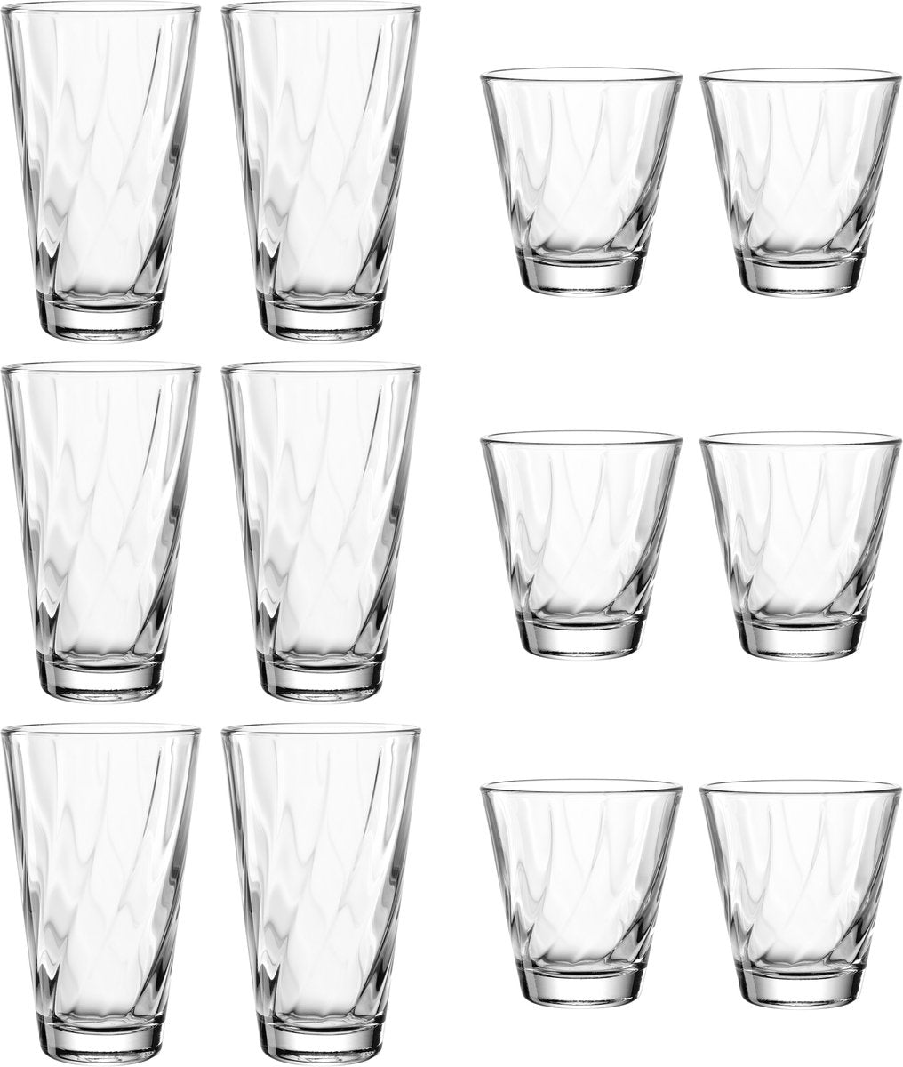 Leonardo twist glazenset 12-delig