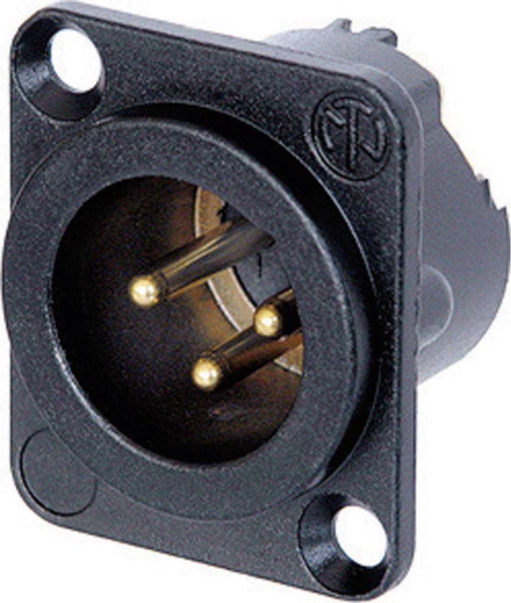 Neutrik nc3md-lx-b conector xlr enchufe de brida, contactos rectos número de pines: 3 negro 1 pieza(s)