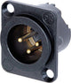 Neutrik nc3md-lx-b conector xlr enchufe de brida, contactos rectos número de pines: 3 negro 1 pieza(s)